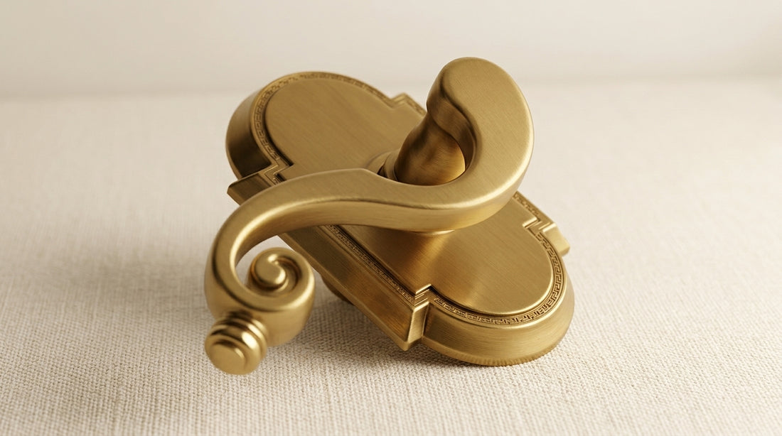 Brushed Nickel Interior Door Lever Set, Passage Function